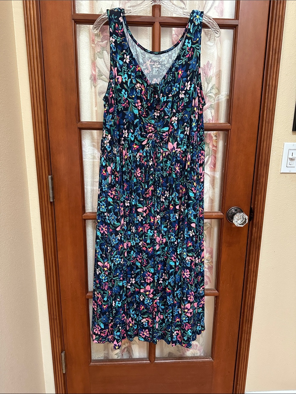 torrid Super Soft blue floral Dress with pockets